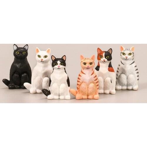 Mini Kawaii Bell Cat Japan Anime Lovely Simulation Animal Cat PVC Action Figure Decoration Toy Collectible Model Kids Toys Gift