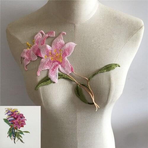 Fashion Style Lily Lace Collar DIY Embroidery Lace Collar Lace Fabric Decoration Dress Sewing Lace Accessories Multiple Colors