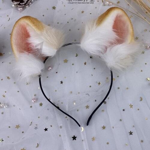 New Hand Made Work Phodopus Sungorus Ears Hairhoop Mouse Style Headband For Lolita Cosplay Costume Accessories