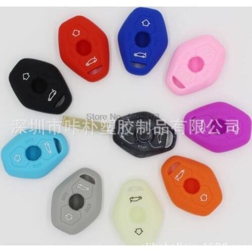 By DHL 1000pcs fit for BMW X3 X5 Z3 Z4 3/5/7 Series E38 E39 E46 E83 Silicone Key Remote Case Cover FOB Set Protective