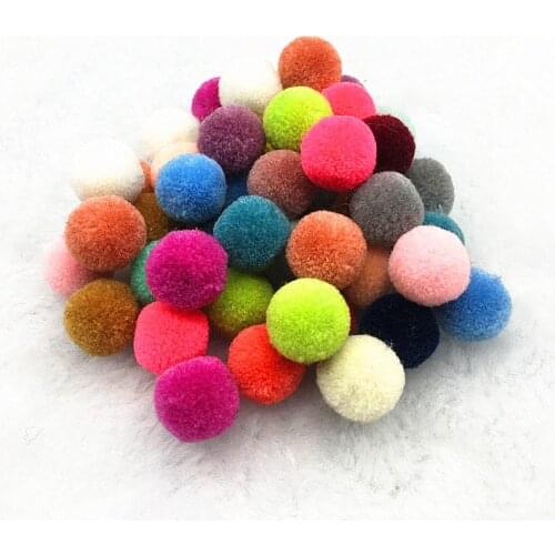 Pompom 15mm Mix Color Cashmere Pompones Plush Ball Fluffy Crafts Home Wedding Decor 1.5cm Pom Pom DIY Craft Supplies 200pcs