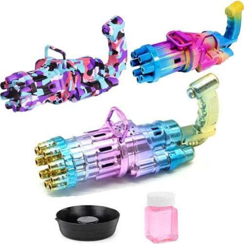 Bubble Gun Toys Fun Automatic Bubble Gun Machine Kids Toy Music Gun Outdoor/Party/Bath Toys Birthday Gift For Children Boy Girls