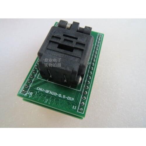 Clamshell QFN20/DIP20 4*4mm spacing 0.5mm IC Burning seat Adapter testing seat Test Socket test bench in stock free ship