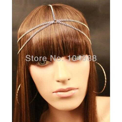STYLE BY-128 Fashion European Unique Design Style New Prom Dress Accessories Youth BOHO Gold/Silver Head Chain Hair Jewelry