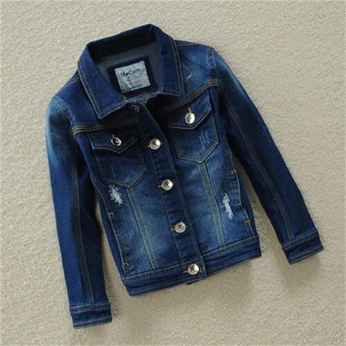2-10Y Baby Boys Outerwear & Coat Girls Hole Denim Jackets Coats New 2018 Fashion Spring Children Outwear Coat Kids Denim Jacket