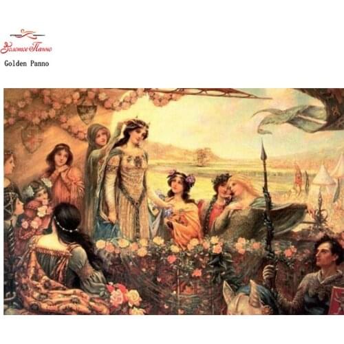 Golden panno diamond painting Diamond embroidery full square 5d diy mosaic religion icons picture by rhinestones needlework 07