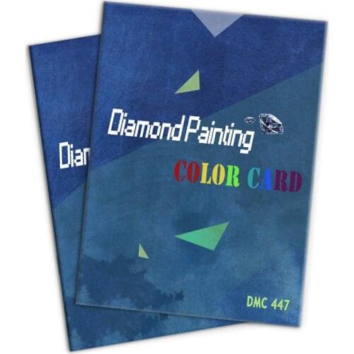5D Diamond Painting Full Range 447 DMC Diamond Color Card 100% Handmade Cross Stitch Color Identification Card