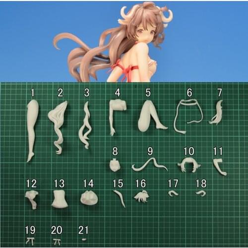 Arknights Eyjafjalla Swimwear Unpainted GK Figure Unassambled Resin White Model Kit W_3804