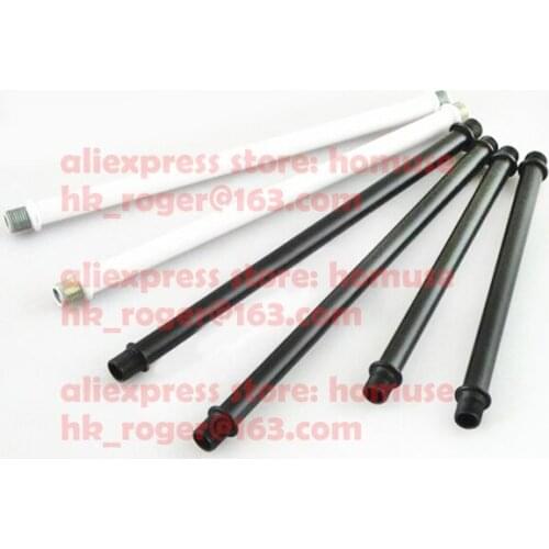 White black M10x1.0mm 50-300MM length steel hollow screw tip outer thread M10 lamp connector supporter tube ceilling light