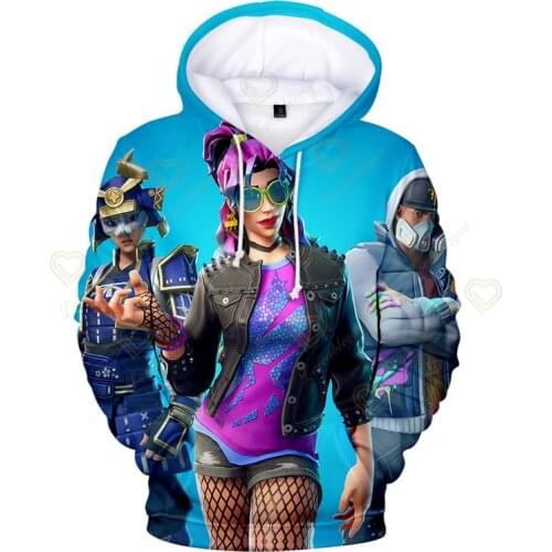 3 To 14 Years Kids Fortnite Hoodies Game 3D Printed Hoodie Sweatshirt Boys Girls Harajuku Cartoon Jacket Tops Teen Clothes