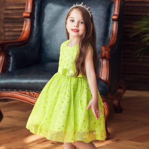 Kids Dresses For Girls Puffy Flower Girls Wedding Birthday Dress Childrens Princess Dress Evening Party vestido 1 2 3 4 5 Years
