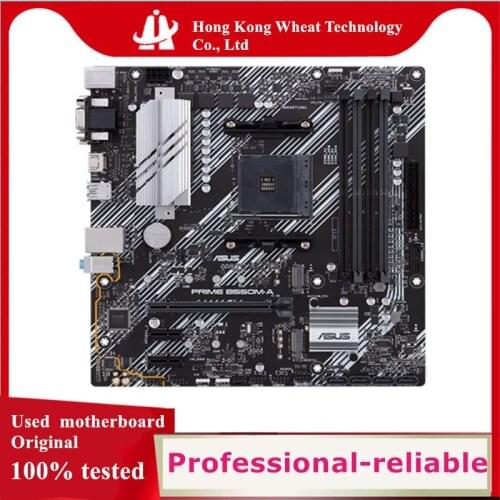For ASUS PRIME B550M-A Motherboard Socket AM4 DDR4 M.2 nvme ssd For AMD B550 Used Original Desktop Mainboard