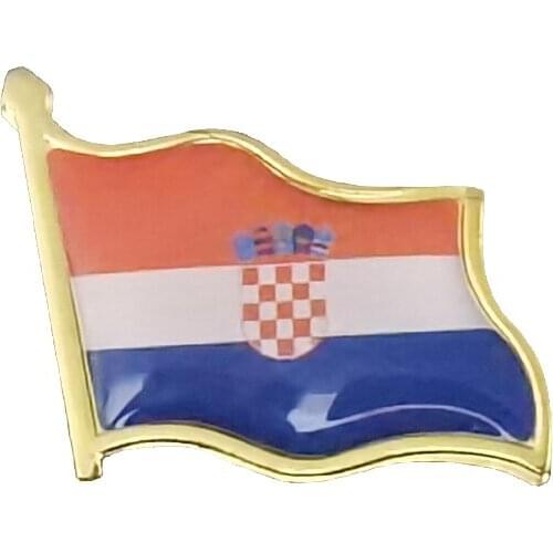 Croatia Flag Enamel Pin Coat Brooch Badge Lapel Brooch Pins Backpack Hat Decoration