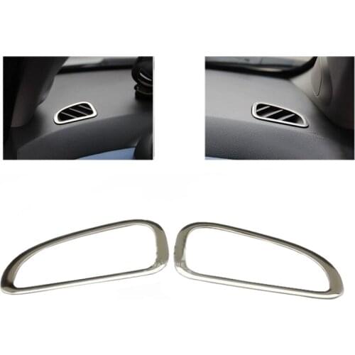 JEAZEA 1 Pair Stainless Steel Car Interior Air Conditioning Vent Outlet Trim Cover For Chevrolet CRUZE 2009 2011 2012 2013 2014