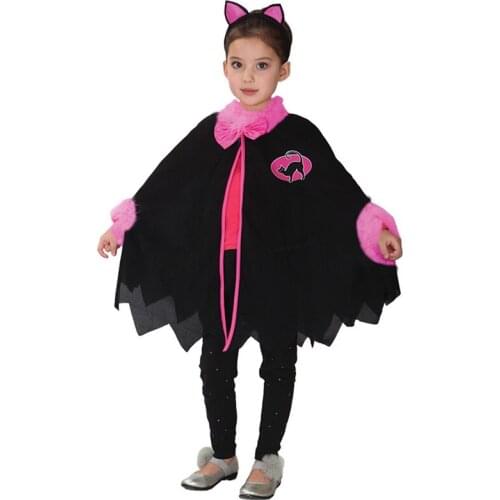 Carnival Party Halloween Costumes Child Kids Lovely Black Cat Girl Costume Cosplay Fancy Dress