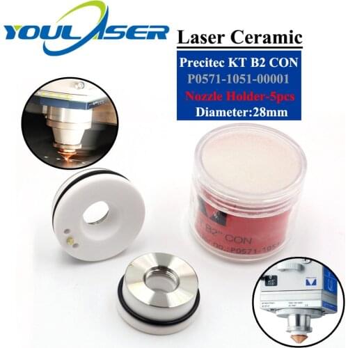 Laser Ceramic 28mm/24.5mm OEM Precitec Lasermech KT B2 CON P0571-1051-00001 Nozzle Holder For Fiber Laser Cutting Head
