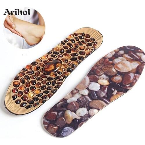 Gel Cobblestone Foot Massage Insole for Shoes Heated Feet Massager Point Reflex Therapy Massage Cushion for Men and Women