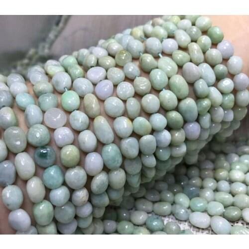 Natural Burma jade irregular Beads stone 6-8mm Loose green Perle for jewelry making bracelet necklace needlework