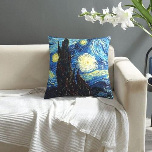 Van Gogh pillowcase printed cushion cover sofa waist pillow pillow cover