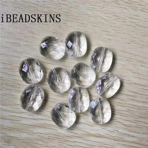 New arrival! 24x20mm 185pcs/lot Acrylic clear Faceted oval shape beads for jewelry necklace making(As shown)#4171