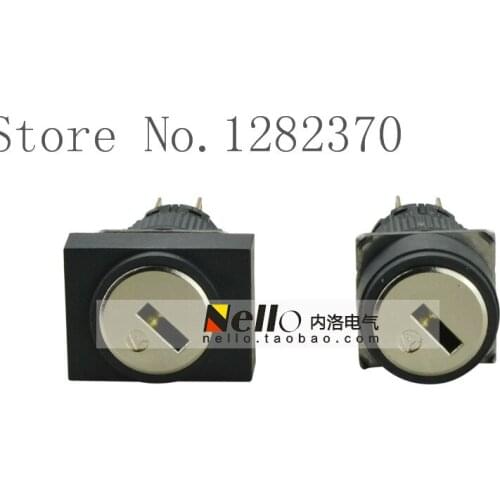 [ZOB] Original authentic original key switch 16MM round / square XB6EA / DG222F 2 files 2NO / NC --5pcs/lot