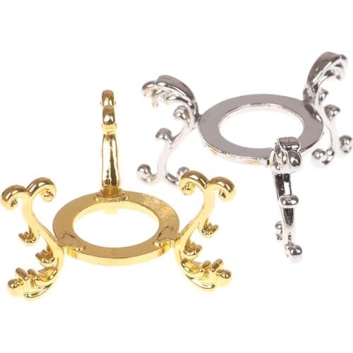 1PC Gold-plated Display Gemstone Egg Support Base Crystal Ball Stand Holder Ornament Crystal Ball Decorative Ball Display Stand