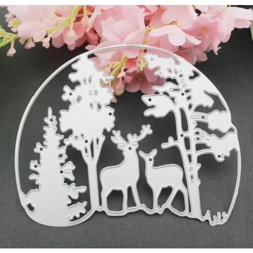 Christmas Tree Animal Deer Frames Metal Cutting Dies Stencils Die Cut for DIY Scrapbooking Album Paper Card Cutting Dies