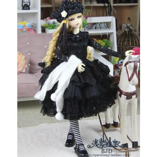 1/4 1/3 scale BJD dress+hat+scarf for BJD/SD clothing doll accessories,Not included doll,shoes,wig,and other accessories 18D1603