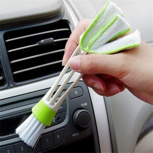 Car Air-Condition Cleaner Blinds Brush discharge interior air ducts keyboard Both Side stove regulator for Cars accessories