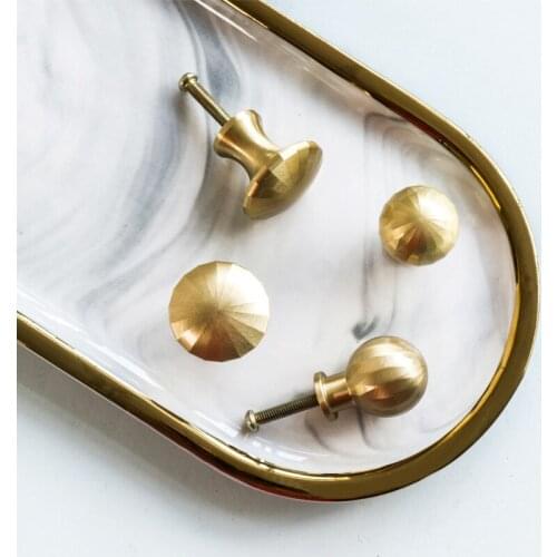 Modern Gold Door Knobs Brass Cabinet Kitchen Handles Furniture Handles Cupboard Closet Drawer Pulls Home Decor