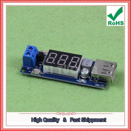 DC-DC step down buck power supply module Car battery voltage meter 5V USB charging mobile phone converter board
