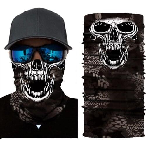 Funny Men Women Head Face Neck Sunshade Collar Gaiter Tube Bandana Scarf Sports Headwear Scarf Dustproof Outdoor Fishing