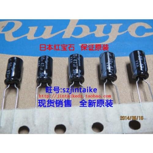 2020 hot sale 30PCS/50PCS Japanese capacitor 50V47UF 6.3X11 YXA 105 degree origl Rubycon electrolytic capacitor free shipping