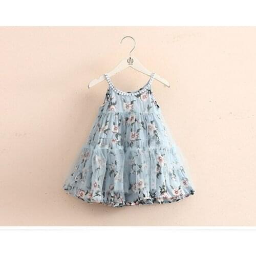 2021 Summer Girls Dresses Children Clothes Straps Baby Girls Dress Kids Princess Flower Dress Baby Girls Dress Girls Outwear M47