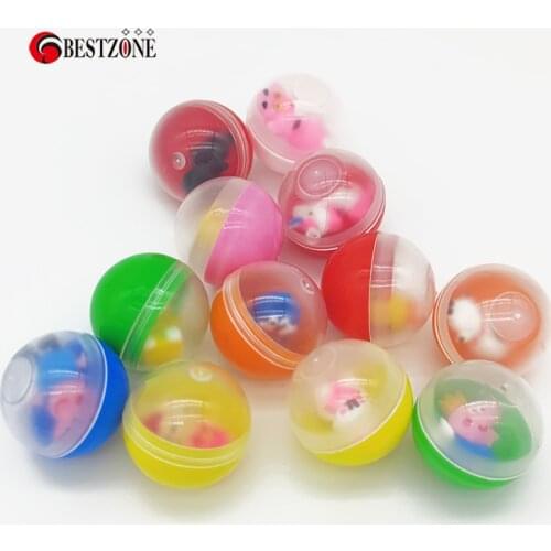 50 Pcs/Pack Diameter 32 MM Half Transparent Plastic Capsule Toys Different Figures Mini Dolls For Vending Machine
