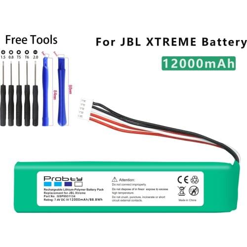 12000mAh GSP0931134 Battery for JBL XTREME Xtreme 1 Xtreme1 Speaker Batteries