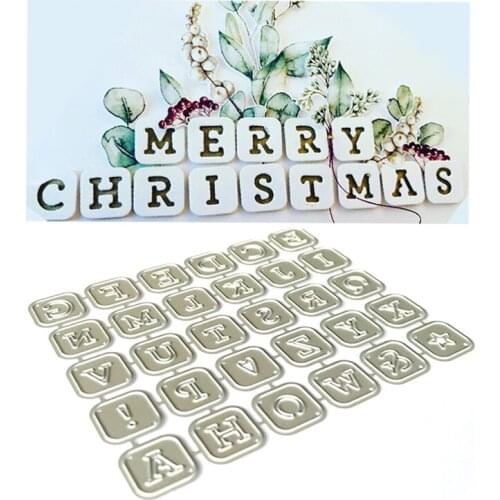 Alphabet Letters Metal Cutting Dies Stencil Greeting Card Decoration DIY Scrapbooking Scrapbook Paper