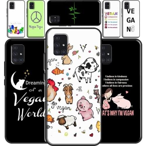 Love Vegan Animal Case For Samsung A52 A72 A12 A32 A42 A10S A20S A30 A40 A50 A70 A21S A20e A11 A41 A51 A71