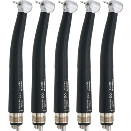 COXO Original Product Dental Highspeed 4 Hole Color Ceramic Bearing Air Turbine Botton Handpiece 5 black