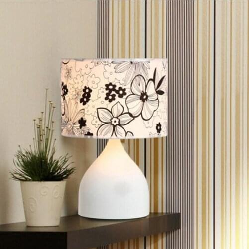 Decorative lamps Nordic minimalist white bedroom bedside lamps lighting fixture led floor lamp E27 LED bulb table lamp lighting