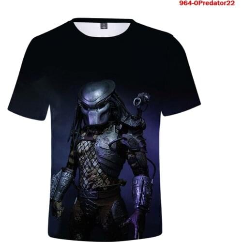 Men 3d T Shirts Horror Movies Predator Print Summer New Tshirt Casaul Oversized Short Sleeve Women Predator Cool Streetwear Tops