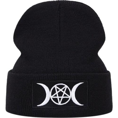 GOTH 100% Cotton Cartoons Warm Winter ski Beanie Hip hop Knitted Hat Skullies Beanie Unisex fashion outdoor Casual hats