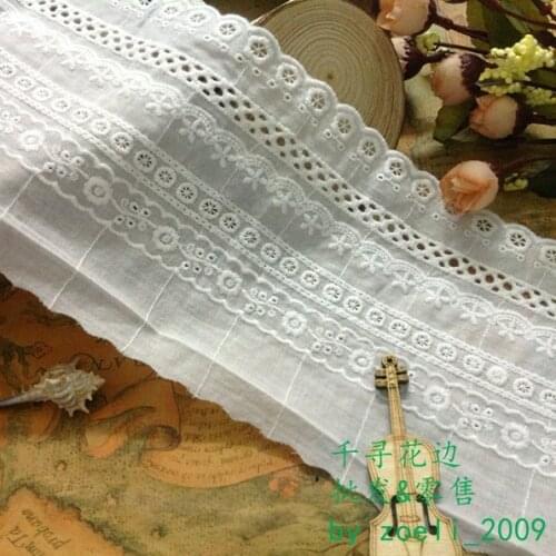 5Yard/Lot DIY Handmade Cotton Cloth Lace Trim Clothes Cuffs Skirt Hem Fabric Accessories Curtain Sofa Decoration