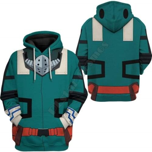 My Hero Academia Izuku Cosplay Costumes 3D Printed Men For Women hoodies Streetwear Fashion Hoodie/Sweatshirts Jacket