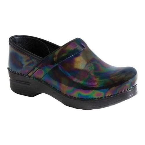 Leather single shoes womens professional clogs