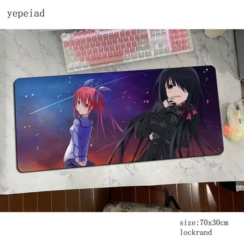 Kurumi Tokisaki pad mouse 3d computer gamer mouse pad 900x400mm padmouse big HD print mousepad ergonomic gadget office desk mats