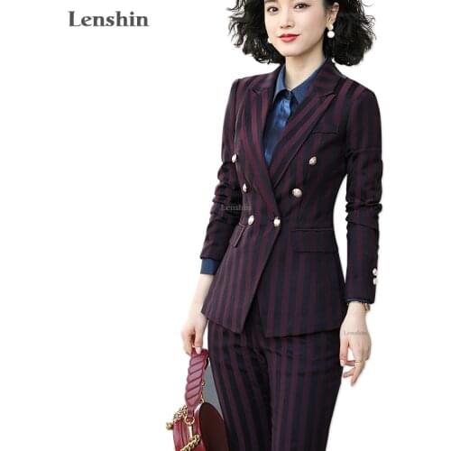 Женские брючные костюмы двойка Lenshin China At AliExpress