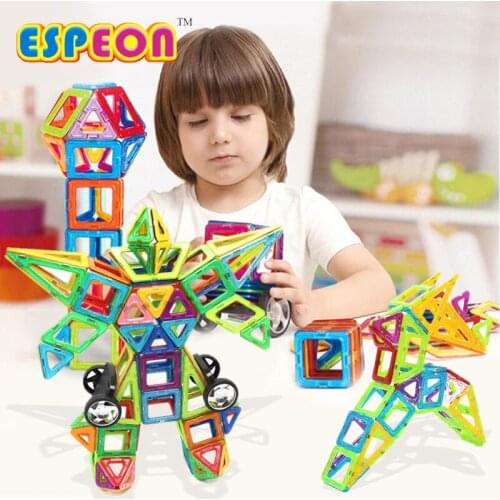 2017 46pcs Big Size Magnetic Building Ferris Wheel Brick Designer Enlighten Bricks Magnetic Toys Childrens Birthday Gift