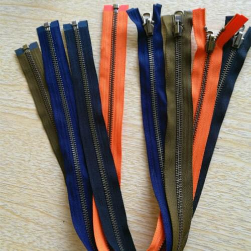 10 PCS/LOT Ykk Metal Zipper BLACK Rotary Double side Slider SINGLE OPEN Reversible FOR LEATHER Jacket CLOTHES Sewing Accessories