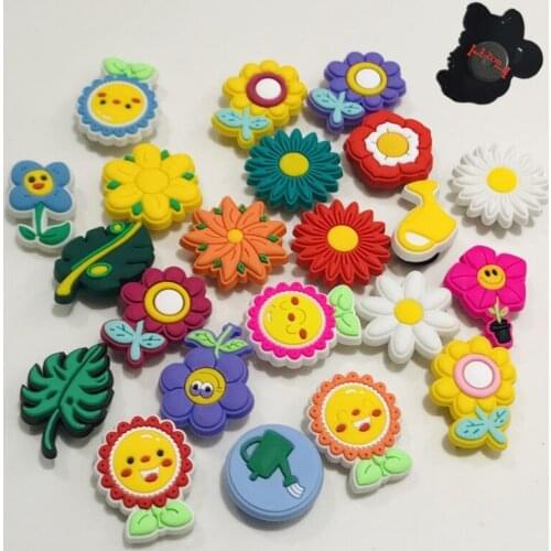 22PCS PVC Cute Plant Flower Cartoon Fridge Magnets Kawaii Sunflower Watering Refrigerator Magnetic Sticker Stationery Toy Kids